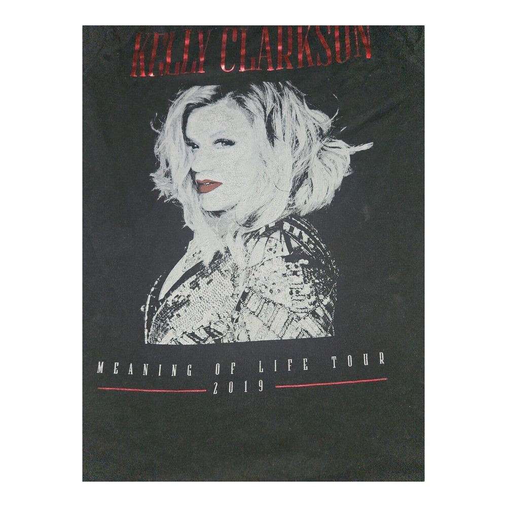 Kelly Clarkson Tour T-Shirt Women's Medium Black "Meaning of Life Tour 2019"